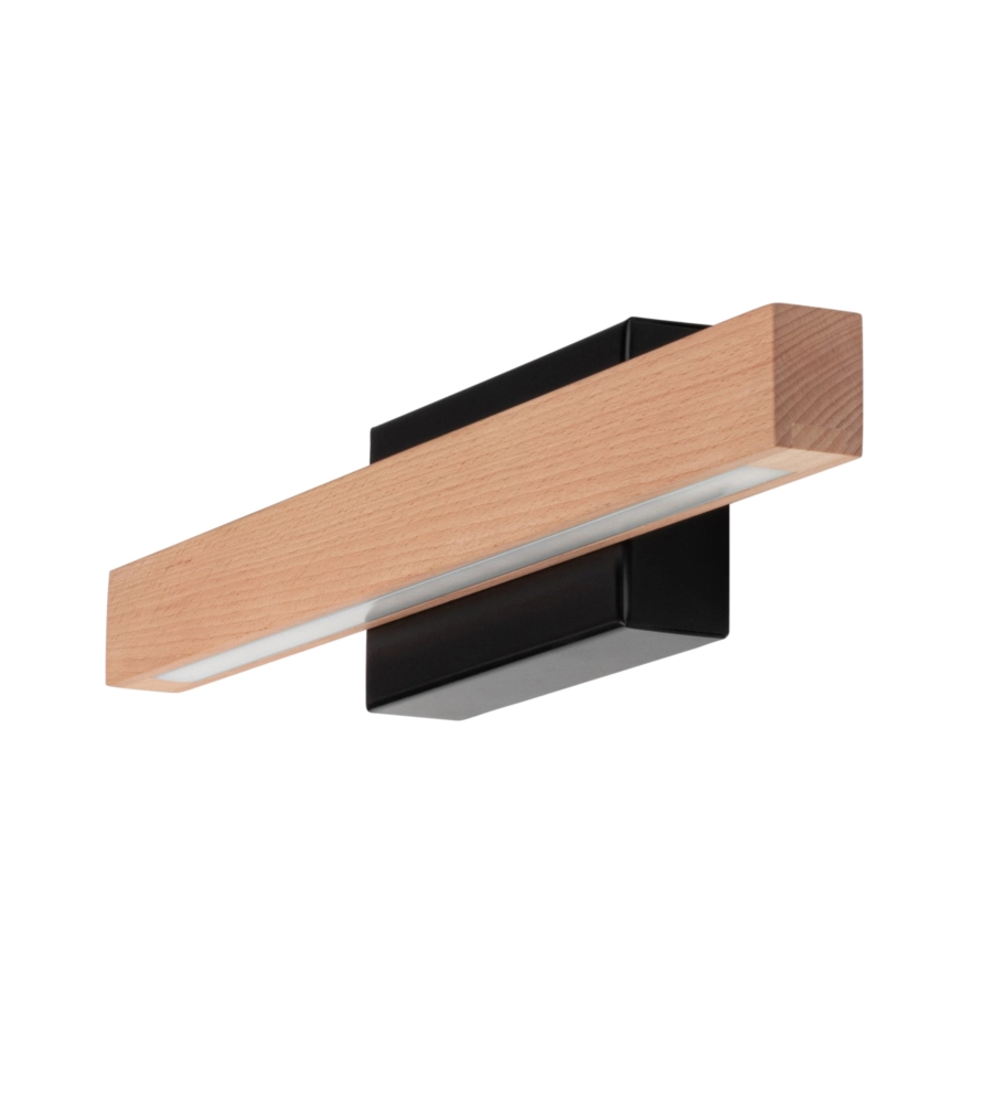 APPLIQUE LED ONLI "DORA" METALLO E LEGNO, 60X5,6X8 CM